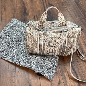 Rebecca Minkoff shoulder bag crossbody bag python pattern 100% genuine leather